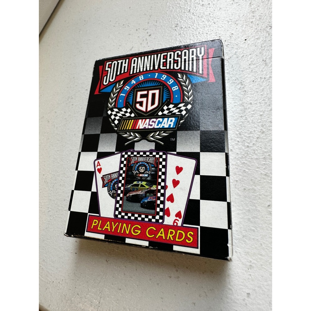 NASCAR 50th Anniversary Playing Cards 1948-1998 Racing Collectible Deck Vintage